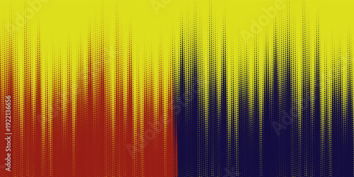 Yellow halftone on blue background. Vector dotted sparkles or halftone shine pattern texture Pop Art Style Background. EPS10