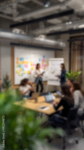 Generative AI Creative Team Brainstorming Session in Modern Office