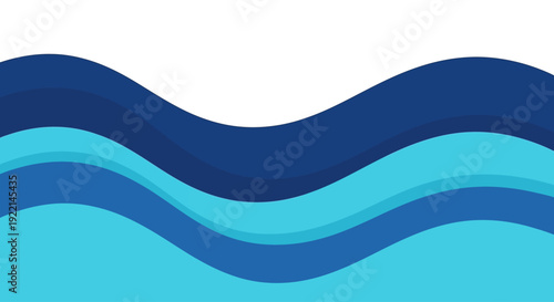 Celebrate World Water Day with this dynamic and abstract illustration featuring multiple shades of flowing blue waves, symbolizing clean water conservation and the importance of aquatic environments