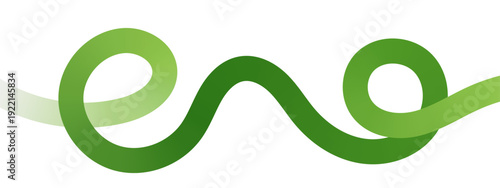 Elegant green infinity ribbon forming a smooth abstract wave with gradient flow. Modern vector design ideal for branding, banner, poster, and corporate identity use.