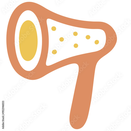 オレンジ色のハンドマイク