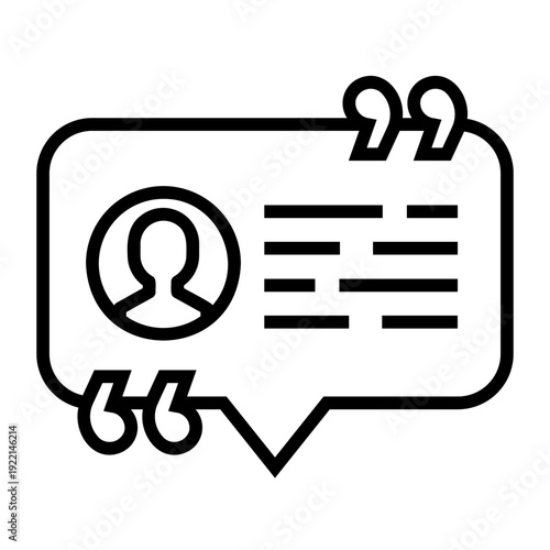 testimonial Line Icon