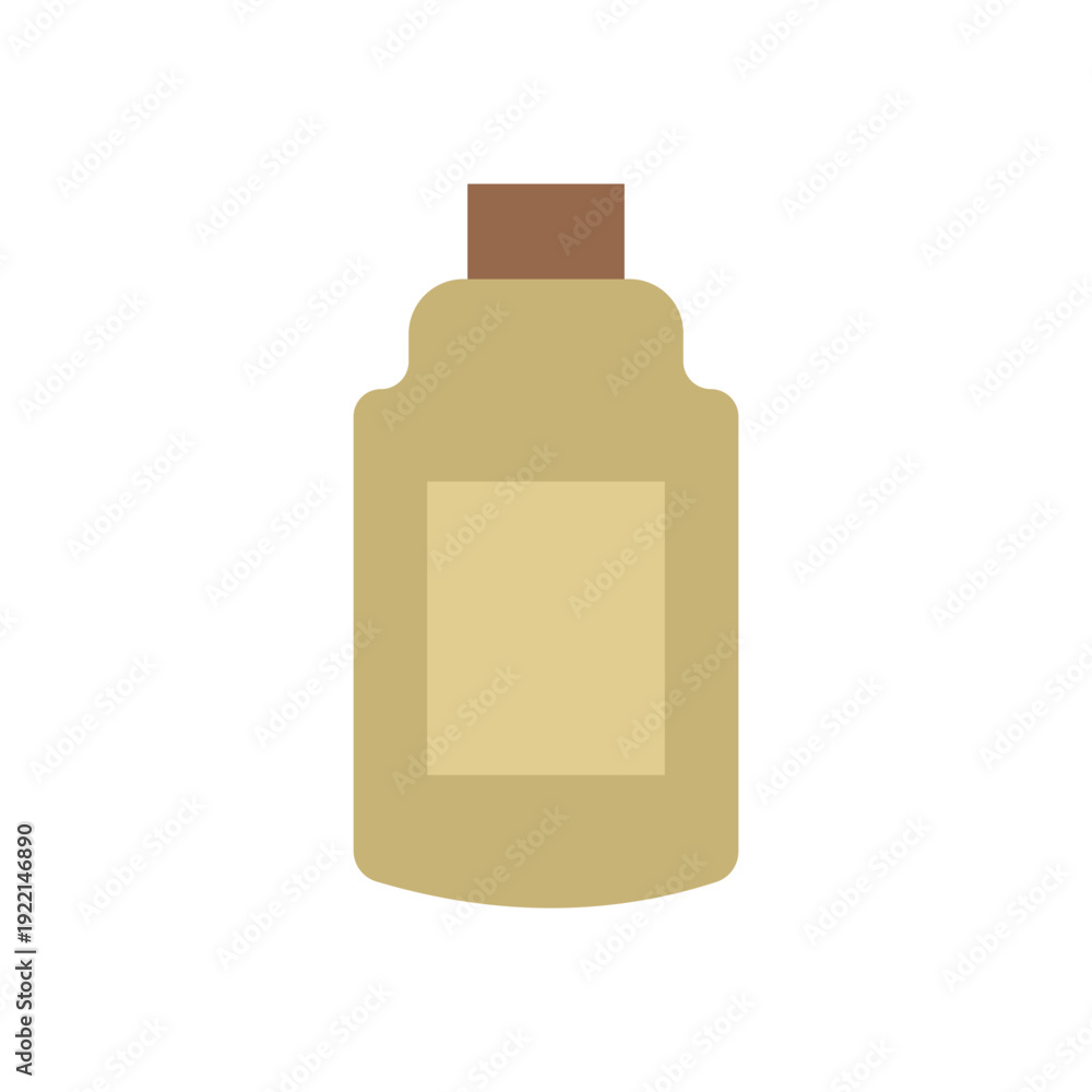 Fototapeta premium Flat Design Condiment Bottle Icon. Empty bottle illustration. Blank Bottle Mockup. Simple Empty Bottle