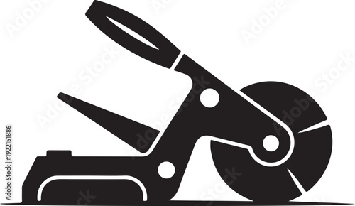 Manual tile cutter and ceramic cutting hand tool icon