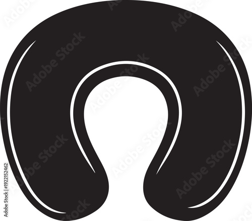 Travel neck pillow and comfort cushion icon