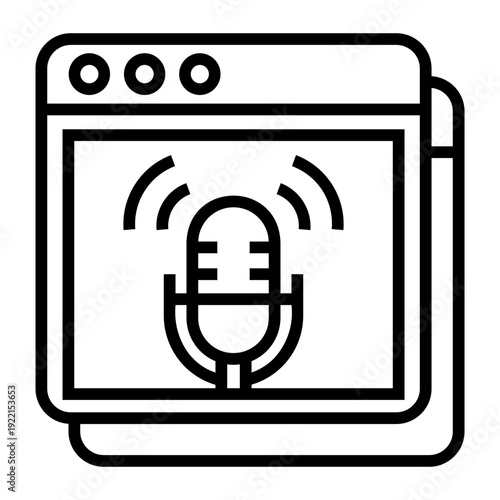 broadcast Line Icon