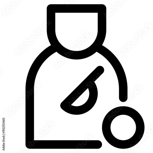 Vector graphic of a user profile icon with a diagonal line indicating disabled or restricted access.