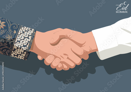 Illustrative depiction of two diverse individuals forging a connection through a firm handshake, symbolizing partnership, respect, and mutual understanding in a welcoming gesture