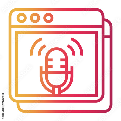 broadcast Line Gradient Icon