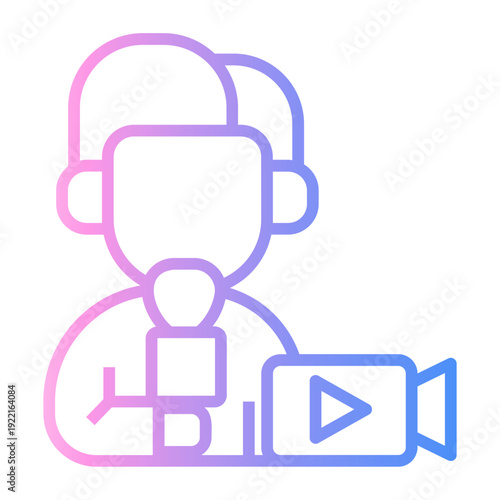 broadcast Line Gradient Icon