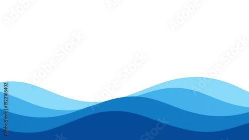 Blue Layered Ocean Waves Abstract Background