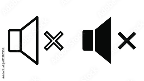 Mute speaker symbols