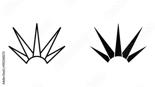 Crown icons in black and white