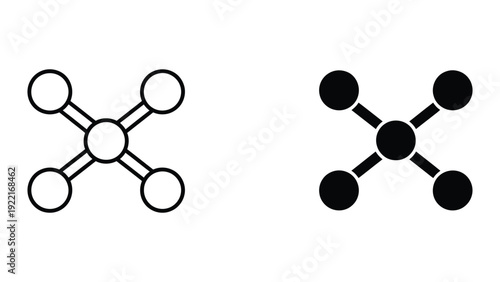 Molecular structures comparison illustration
