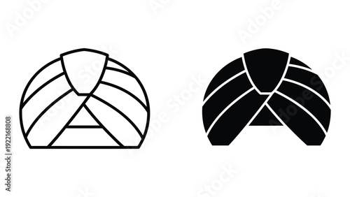 Black and white illustration of baseball caps