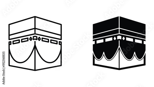 Kaaba icon set