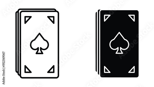 Playing cards spade suit illustration