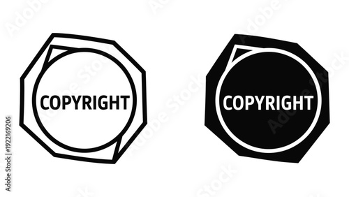 Copyright symbol vector icons