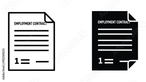Employment Contract Document Illustration
