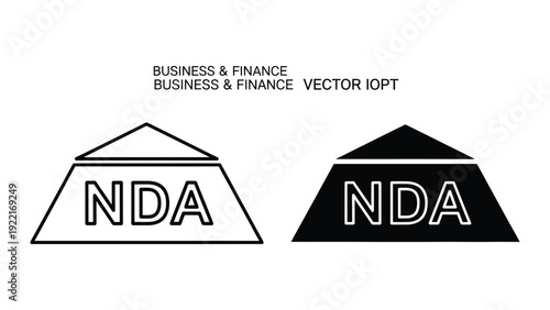 Pyramid with NDA text vector icon