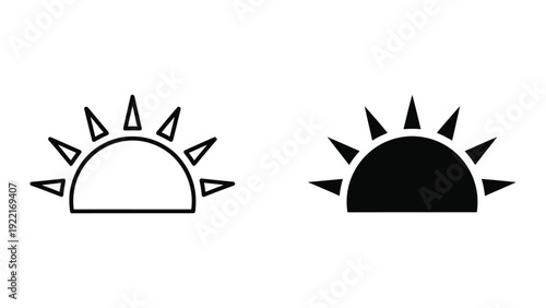 Simple sun icons