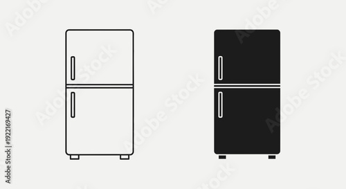 modern refrigerator isolated on white