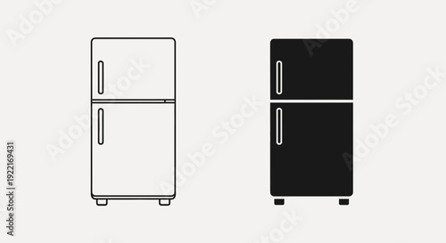 modern refrigerator isolated