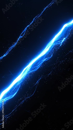 Electric Blue Lightning Bolt Flash Energy.
