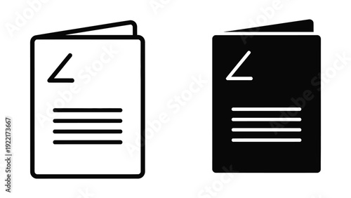 Document icons in white and black