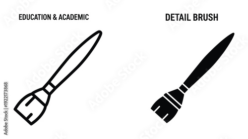 Paintbrush icons for art and education