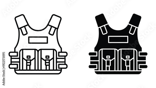Bulletproof vest outline