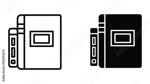 Office binders icon set