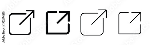 Four external link icons symbolizing website navigation and connection