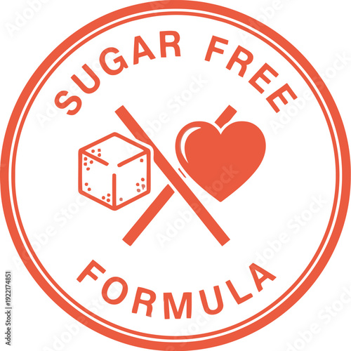 Sugar Free Formula Label for Healthy Living and Nutrition Products