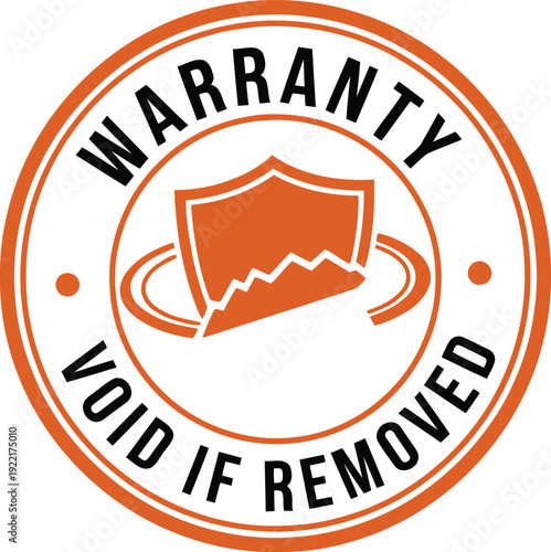 Warranty Seal Graphic - Void If Removed - Product Label Design for Electronics and Appliances
