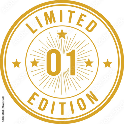 Limited Edition Stamp Design for Exclusive Products with Gold Elements