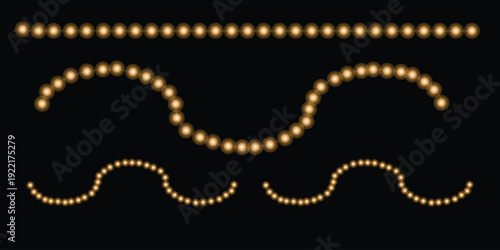 Abstract light pattern with wavy lines and dots