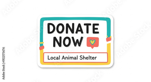 Donate Now Local Animal Shelter Button for Charity.