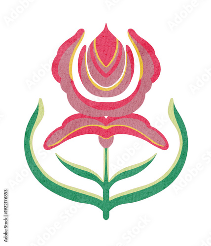 Abstract pink flower illustration 