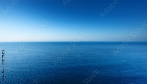 Serene Ocean Horizon Blue Gradient Sky And Calm Water