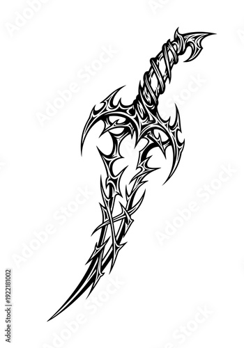 Demon sword fantasy weapon.
