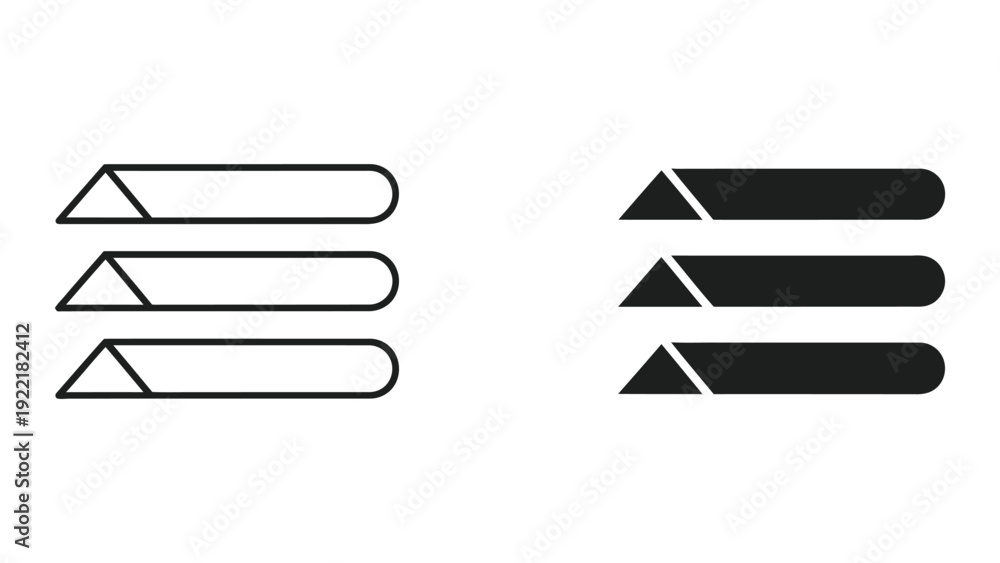 Fototapeta premium Menu Hamburger Icon Vector Illustration for Navigation and Interface