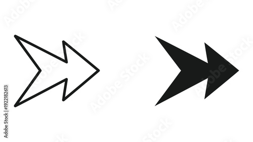 Dynamic Zigzag Right Arrow Vector Icons: Outline & Solid Speed or Quick Action Symbols Free Download Dynamic Zigzag Right Arrow Vector Icons: Outline & Solid Speed or Quick Action Symbols - GFXLoad