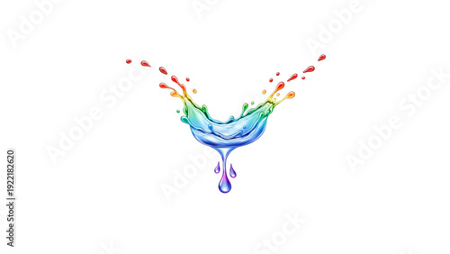 Multicolor Water Drops Colorful Liquid Droplets Abstract Design