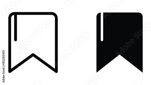 Clean Minimal Bookmark Icon for Saving Content and Website Favorites