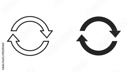 Circular Sync Refresh and Reload Arrow Vector Set