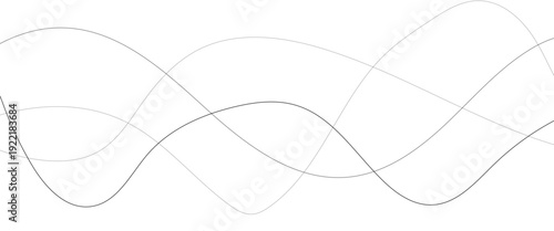 Technology abstract lines on white background. Undulate Grey Wave Swirl, frequency sound wave, twisted curve lines with blend effect