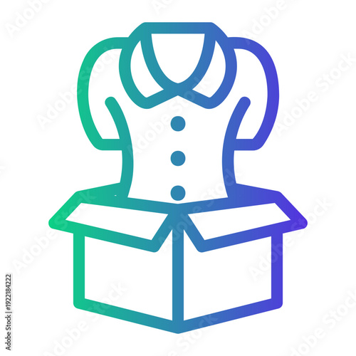 shipment Line Gradient Icon