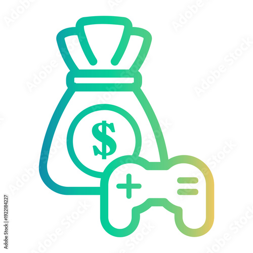 sales Line Gradient Icon