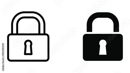 Secure Padlock and Privacy Safety Icon for Web Security